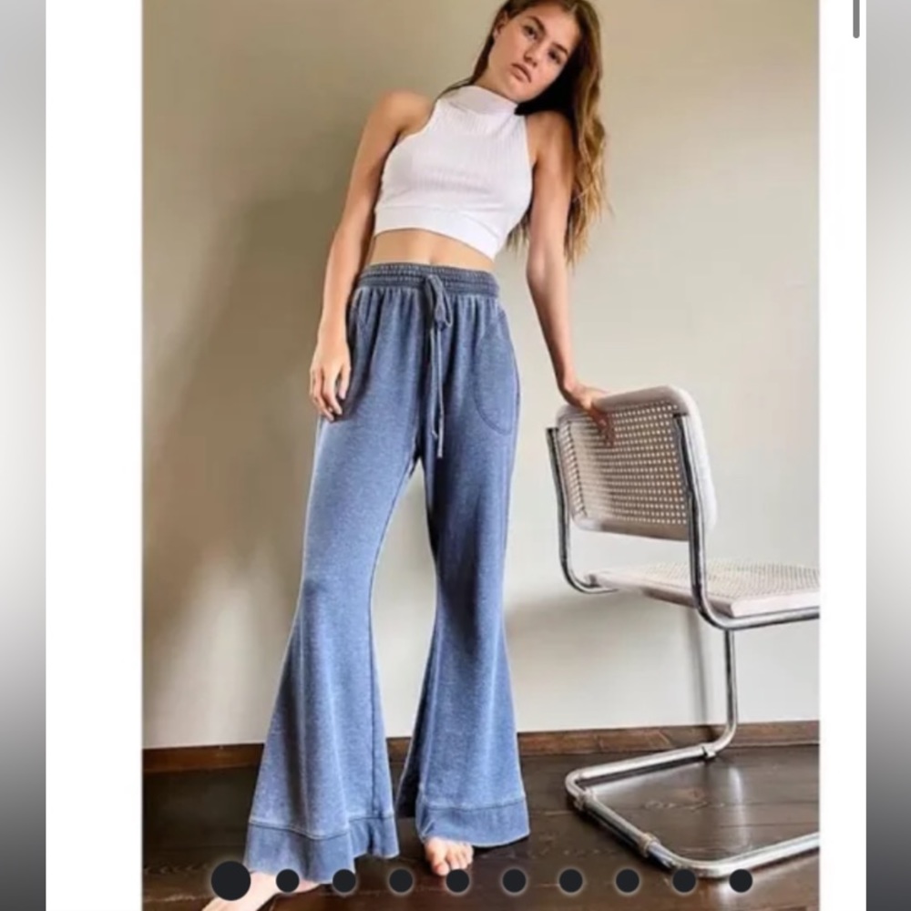 Free People Cozy Cool Good Vibes Lounge Pants High Waisted